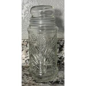 Vintage Mr Peanut Clear Glass Jar 1982